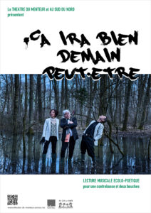 Affiche du spectacle "Le dos au mur", Le Lien Théâtre © Ernesto Timor